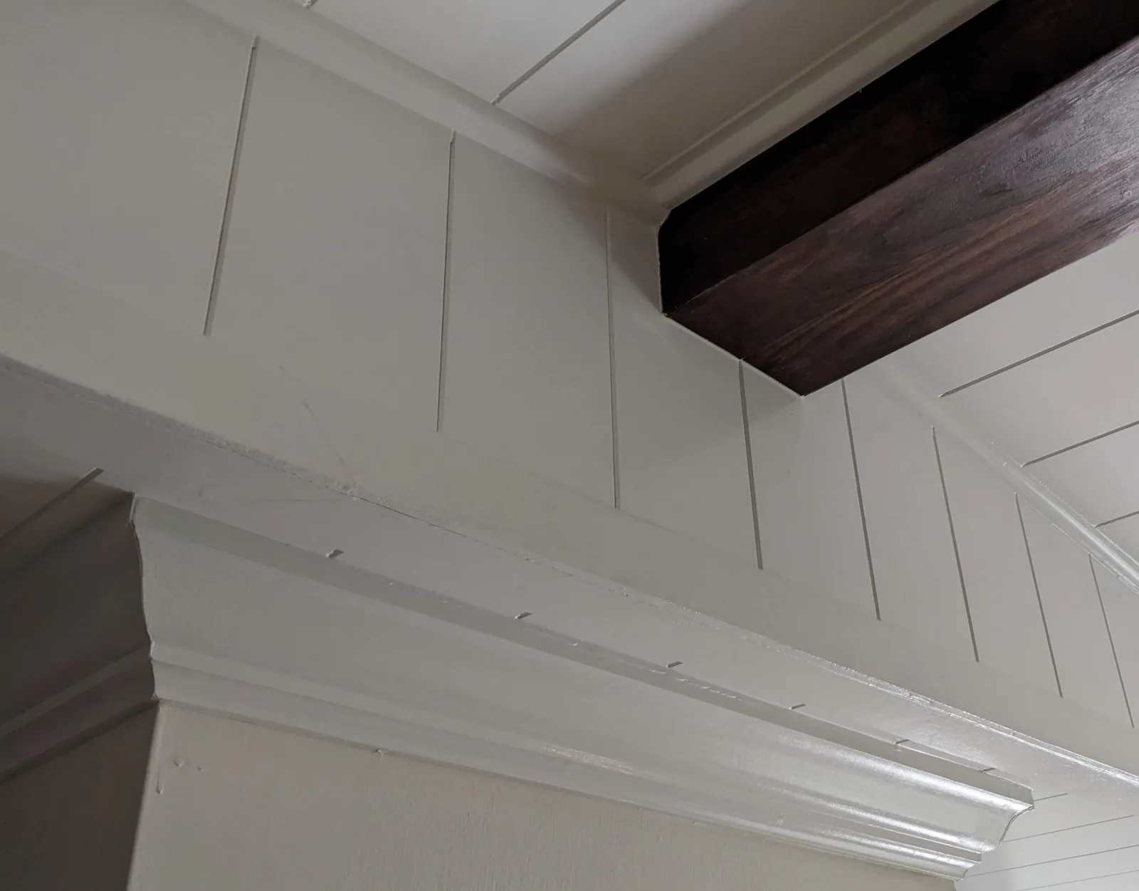Custom built-in shelving and fireplace mantle